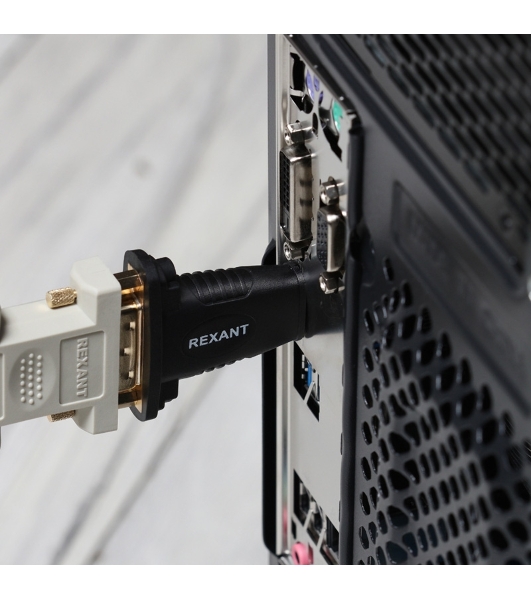 Переходник штекер Rexant HDMI - гнездо DVI-I