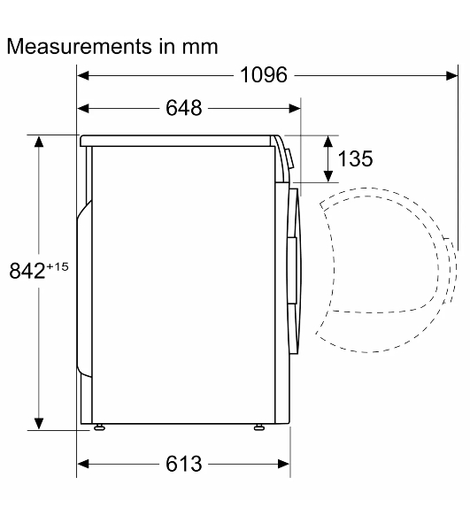 Сушильная машина Bosch WQG1420AME белый, 9 кг, сушка - конденсационная, программ - 15, 59.8 x 84.2 x 64.8 см