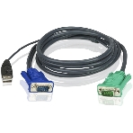 Кабель KVM ATEN 2L-5201U USB(тип А Male)+HDB15(Male) <-> SPHD15(Male) 1,2м., черный., фото6