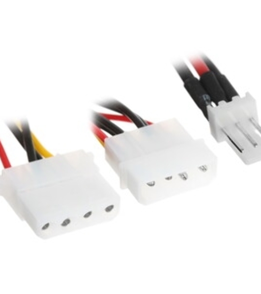 Кабель питания Cablexpert CC-PSU-5, для вентилятора 12V, molex -> molex + 2pin, 15 см