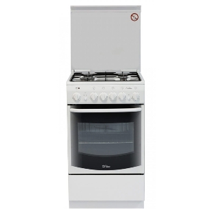 Плита комбинированная De Luxe 5040.20ГЭ (КР) ЧР белый, конфорок 4 шт, духовка 43 л, электроподжиг, 50 см x 85 см x 50 см