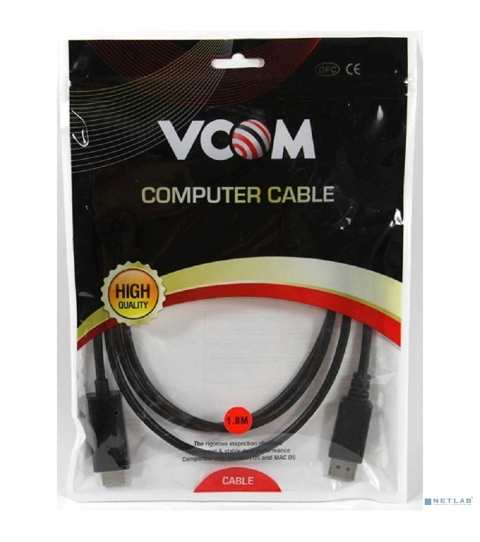 Переходник VCOM CG494-B Кабель-переходник DisplayPort M-> HDMI M 1.8m