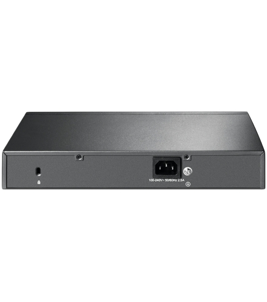 Коммутатор TP-Link JetStream 10-Port Gigabit Smart Switch with 8-Port PoE+, 8× Gigabit PoE+ Ports, 2× Gigabit SFP Slots, 802.3at/af, 150 W PoE Power, 1U 13-inch Rack-mountable Steel CaseIntegration with Omada SDN Controller, 802.1Q VLAN, STP/RSTP/MSTP, IGMP Snoopi