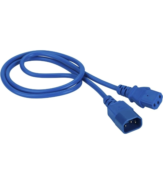 Кабель Lanmaster LAN-PP13/14-0.5-BL C13-С14 проводник.:3x0.75мм2 0.5м 220В 10А (упак.:1шт) синий