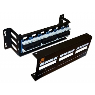 Патч-панель Lanmaster LAN-PPF12U5E/W 19' 1U 12xRJ45 кат.5e UTP