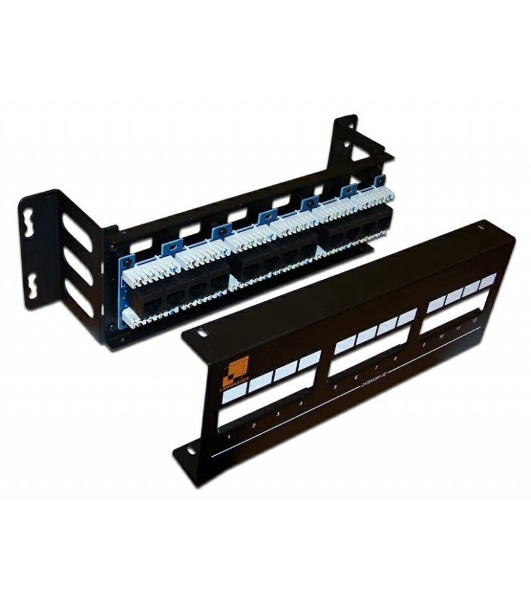 Патч-панель Lanmaster LAN-PPF12U5E/W 19' 1U 12xRJ45 кат.5e UTP