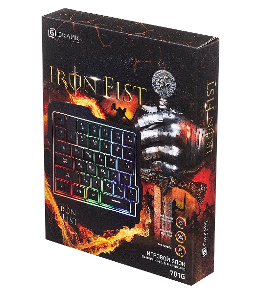 Цифровой блок Oklick 701G IRON FIST проводная, USB Type-A, чёрный