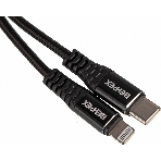 Кабель PD quick charge USB Type-C (m)-Lightning (m) 2м черный, фото 1