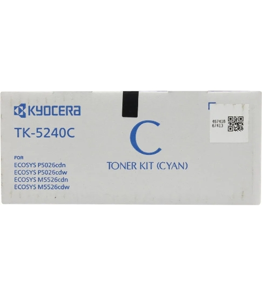 Картридж лазерный Kyocera TK-5240C (1T02R7CNL0) голубой для P5026cdn/cdw, M5526cdn/cdw 3000 стр.