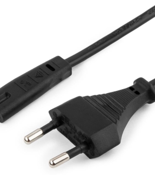 Кабель питания Cablexpert PC-184/2-1.5M черный (1.5м, CEE 7/16-C7, 2х0.5мм2, 2.5А) (PC-184/2-1.5M)