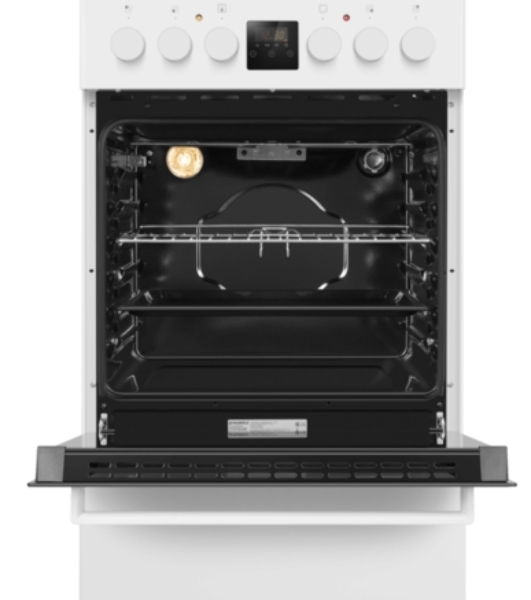 Плита электрическая Maunfeld MEC55CW08D белый, конфорок 4 шт, духовка 60 л, 50 см x 85 см x 60 см