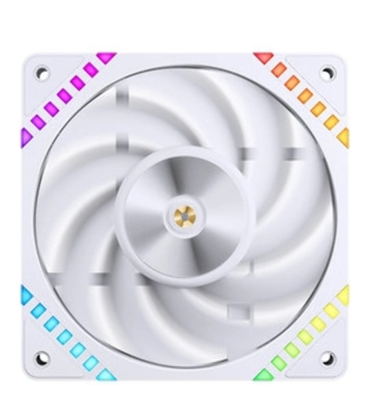Вентилятор для корпуса JONSBO HF2-120WR Reverse (120x120x25мм, 4-pin PWM, ARGb, 63.3CFM, 29.5dBA, 2200RPM, белый)
