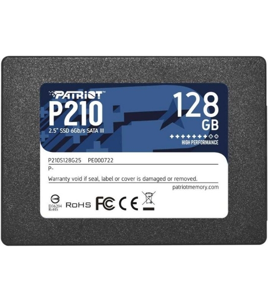 Накопитель SSD Patriot P210, 128Gb, SATA III, 2.5', R/W 450/430