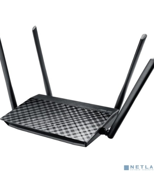 Маршрутизатор беспроводной Asus RT-AC1200 10/100BASE-TX черный (Dual Band)