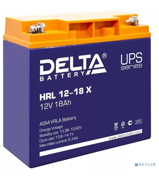 Батарея Delta HRL 12-18 X (17.8 А\ч, 12В) свинцово- кислотный аккумулятор
