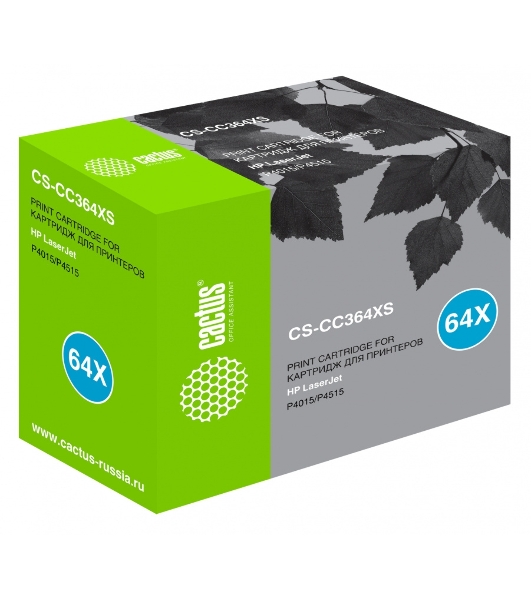 Картридж лазерный Cactus CS-CC364XS черный (24000 стр.) для HP Laser Jet P4015/P4515