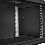 Шкаф телекоммуникационный 19' настенный 6U ExeGate EC-WM-6U.450.G.BLACK (19', 6U, 600x450x370 мм (ШхГхВ), передняя дверь закаленное стекло, съемные боковые панели, пыле- и влагозащита IP23, черный RAL 9004), фото5