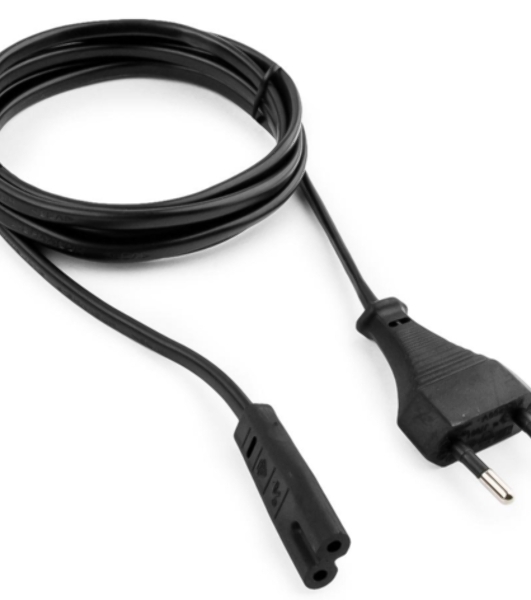 Кабель питания Cablexpert PC-184/2-1.5M черный (1.5м, CEE 7/16-C7, 2х0.5мм2, 2.5А) (PC-184/2-1.5M)