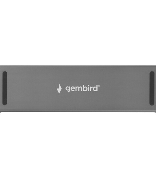 USB-концентратор Gembird UHB-D6, USB Type-C, USB 2.0/RJ45/USB Type-C PD87W/Jack 3.5 / SD/TF/2xHDMI/VGA, USB Type-C