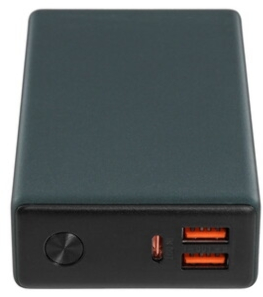 Портативный аккумулятор OLMIO QX-20, 20000mAh, 22.5W, QuickCharge3.0/PowerDelivery, LCD, графитовый