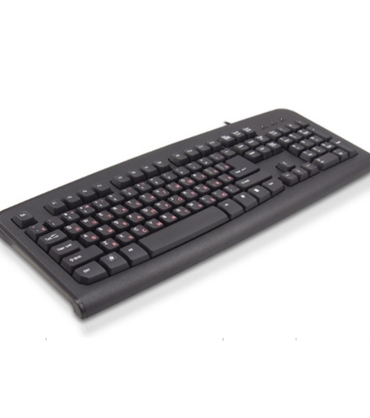 Клавиатура проводная Lime K-0494 RLSK USB Standart Black 104 keyboard with RUS/LAT keys and Special scroll key, Rus(red)/Lat(белый)