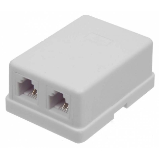 Модуль TWT (TWT-SA2-WH) Настенная коробка 2 порт. для Keystone
