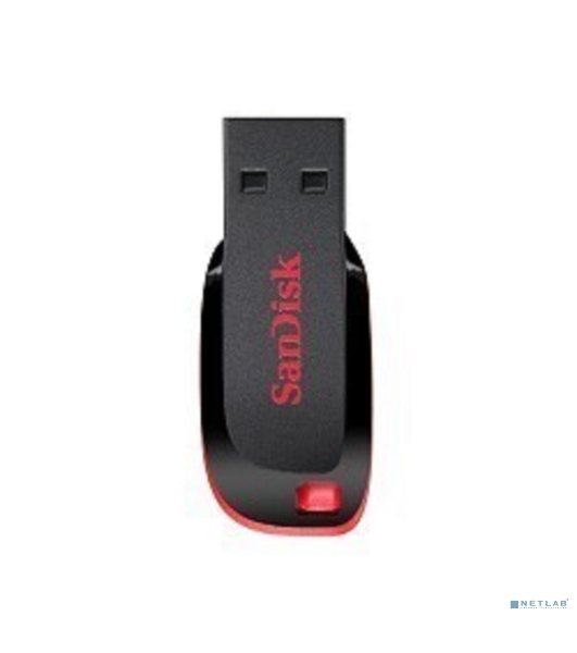 Флешка USB Sandisk CZ50 Cruzer Blade (SDCZ50-016G-B35), 16Gb, USB 2.0, R/W 15/4, черный/красный
