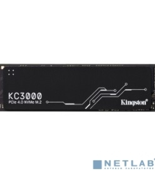 Накопитель SSD Kingston KC3000, 4Tb, PCIe 4.0 x4, M.2 2280, NVMe, R/W 7000/7000, с радиатором