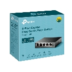 Коммутатор TP-Link TL-SG105MPE Easy Smart с 5 гигабитными портами (4 порта PoE+), 802.3af/at, бюджет PoE — 120 Вт, стальной корпус, фото9