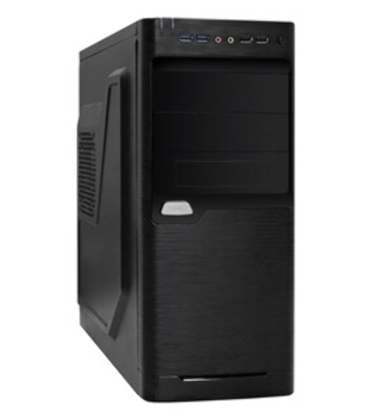 Компьютерный корпус Miditower ExeGate XP-330U-UNS350 (ATX, БП UNS350 с вент. 12см, 2*USB/2*USB 3.0, аудио, черный)