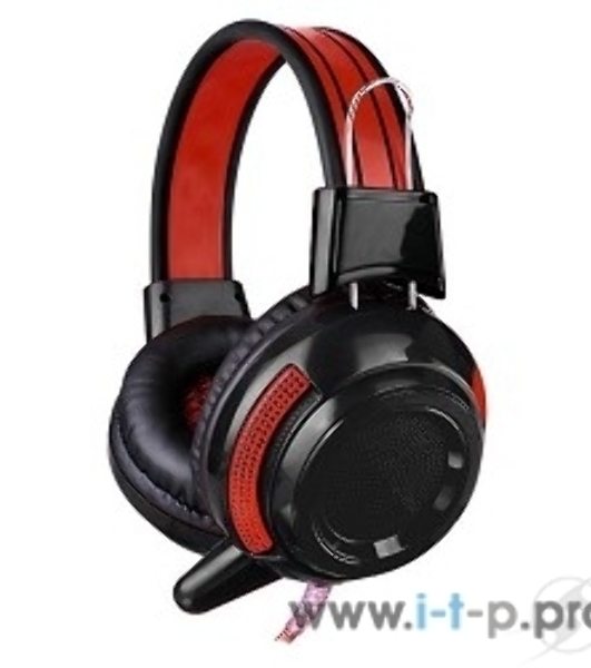 Проводные наушники Oklick HS-G300 черный/красный, полноразмерные, Jack 3.5 мм
