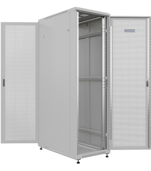 Шкаф серверный NTSS Премиум (NTSS-R22U60100PD/PD) напольный 22U 600x1000мм пер.дв.перфор. задн.дв.перфор. 900кг серый IP20 сталь
