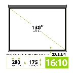 Экран Cactus 175x280 см SIlverMotoExpert CS-PSSME-280X175-DG 16:10 настенно-потолочный рулонный темно-серый (моторизованный привод), фото2