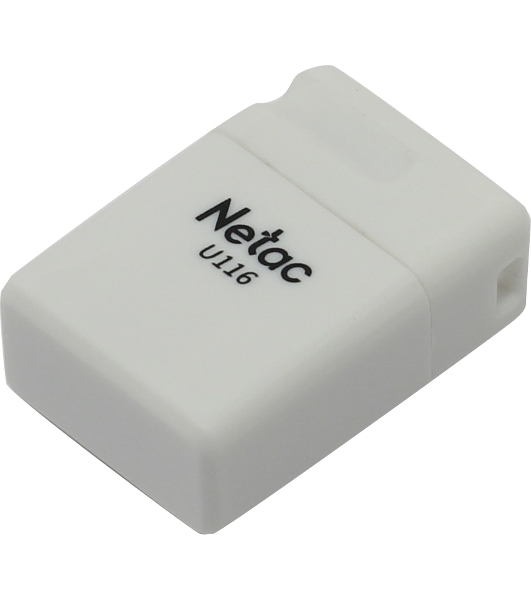 Флешка USB Netac U116 (NT03U116N-032G-20WH), 32Gb, USB 2.0, R/W 70/30, белый