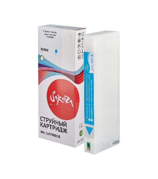 Картридж струйный Sakura C13T636200 (T6362 Cyan) для Epson, голубой, 700 мл.