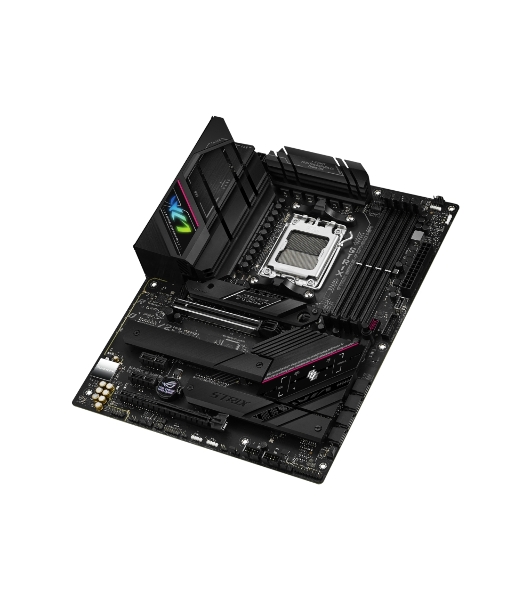 Материнская плата ASUS ROG STRIX B650E-F GAMING WIFI, AM5, AMD B650, 4xDDR5, 4xSATA, 3xM.2, 1xPCI-E 5.0 x16, 1xPCI-E 4.0 x4, 2xPCI-E x1, 1xHDMI, 1xDP, 1x 2.5Gb LAN, 4xUSB-A 2.0, 4xUSB-A 3.2 Gen 1, 2xUSB-A 3.2 Gen 2, 1xUSB-C 3.2 Gen 2, 1xUSB-C 3.2 Gen 2x2, 5x3.5 мм, 7.1, ATX