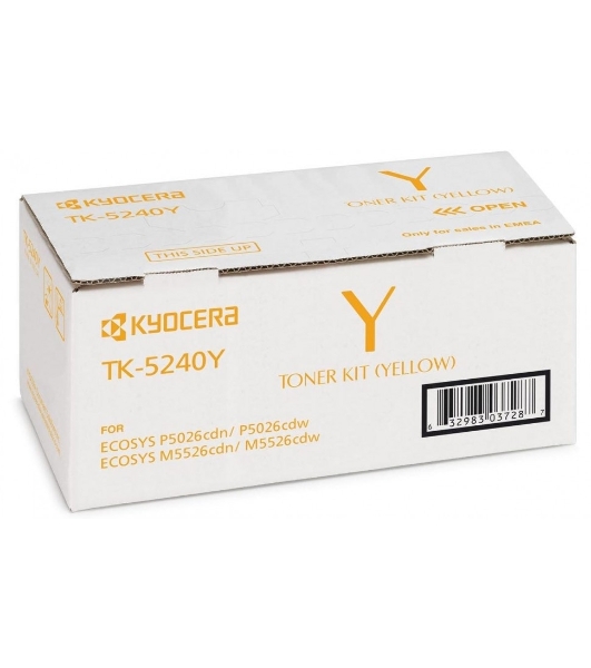 Картридж лазерный Kyocera TK-5240Y (1T02R7ANL0) желтый для P5026cdn/cdw, M5526cdn/cdw 3000 стр.