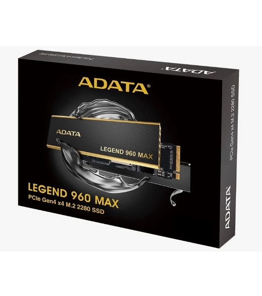Накопитель SSD ADATA LEGEND 960 MAX, 4Tb, M.2 2280, PCIe 4.0 x4, NVMe, R/W 7400/6800, с радиатором