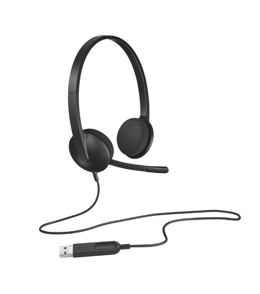 Гарнитура Logitech H340 чёрный, проводная, USB