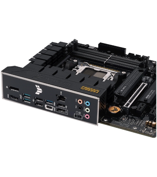 Материнская плата ASUS TUF GAMING B650M-PLUS, AM5, AMD B650, 4xDDR5, 4xSATA, 2xM.2, 1xPCIe 4.0 x16, 1xPCIe 4.0 x4, 1xDP, 1xHDMI, 1x 2.5Gb LAN, 4xUSB-A 3.2 Gen 2, 1xUSB-A 3.2 Gen 1, 1xUSB-C 3.2 Gen 2x2, 5x3.5 мм, 7.1, mATX