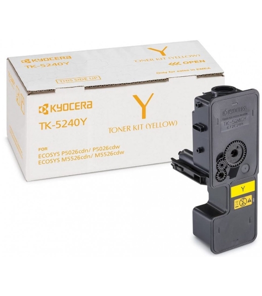 Картридж лазерный Kyocera TK-5240Y (1T02R7ANL0) желтый для P5026cdn/cdw, M5526cdn/cdw 3000 стр.