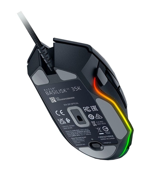 Мышь проводная Razer Basilisk V3 35K черный, 35000 dpi, USB, кнопки - 11