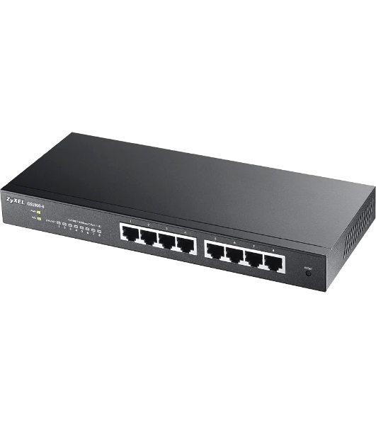 Коммутатор Smart L2 Zyxel GS1900-8, 8xGE, настольный, бесшумный