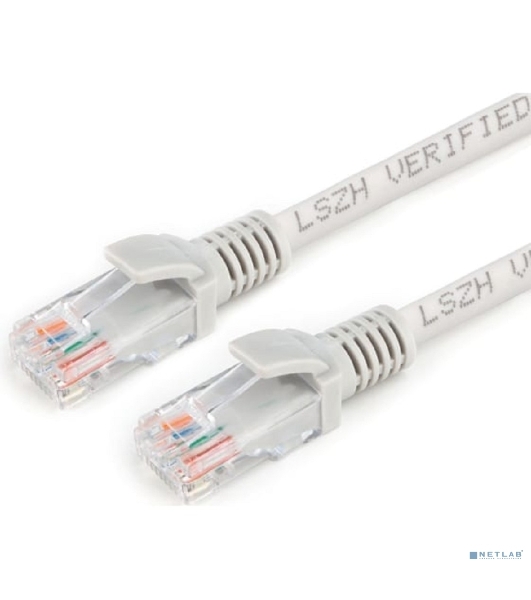 Патч-корд LSZH медный UTP Cablexpert PP30-10M cat.5e, 10м, литой, многожильный, серый