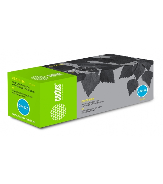 Картридж лазерный Cactus CS-CF412A желтый (2300 стр.) для HP LJ M452DW/DN/NW, M477FDW/M477FDN/M477FNW