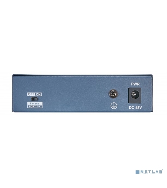 Коммутатор Hikvision DS-3E0105P-E(B), 4×100 Мбит/с PoE + 1×100 Мбит/с Uplink, неуправляемый