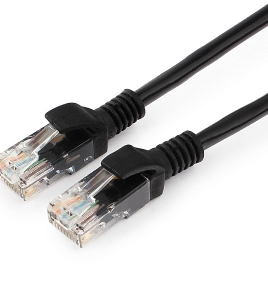 Патч-корд UTP Cablexpert cat.5e, 2м, литой, многожильный, черный