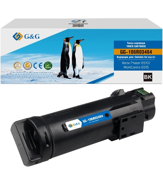 Картридж лазерный G&G GG-106R03484 106R03476/106R03484 черный (2500 стр.) для Xerox Phaser 6510DN/WC 6515DN