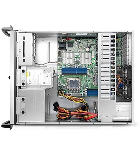 Серверный корпус RM41300H12*13729 For Tesla GPU (можно установит 4шт Tesla/Quadro), MB 12';x13';, 3x5.25';+2x3.5';+4x Internal 3.5';+Slim ODD, 120мм FAN, wo PSU