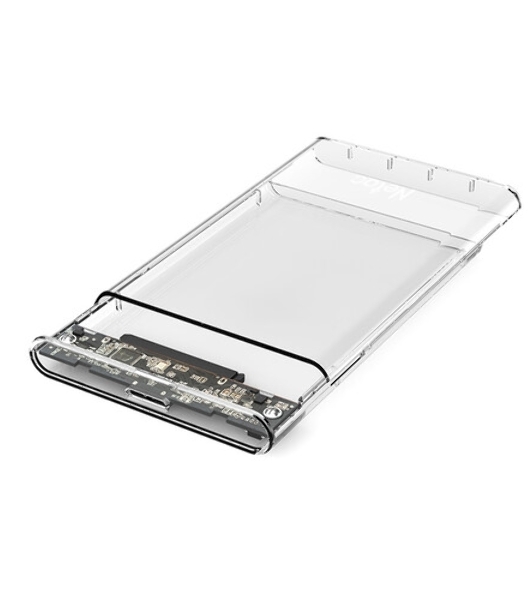 (OEM) Внешний корпус NETAC WH11 <NT07WH11-30СC> для HDD/SSD 2.5' SATA -> USB3.0 прозрачный, C to C cable